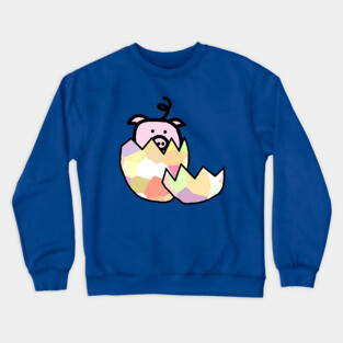 Pink Pig and Easter Egg Crewneck Sweatshirt