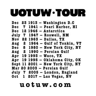 Union Tour Dates (Black) T-Shirt