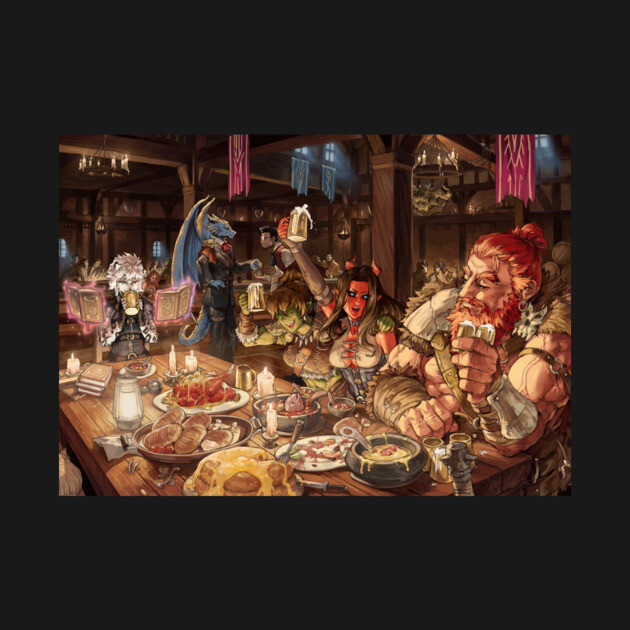 Dungeons and Dragons - The feast by RobustaArt