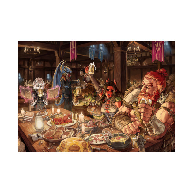 Dungeons and Dragons - The feast by RobustaArt