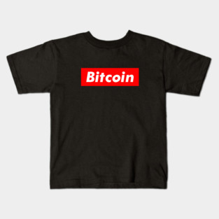 Funny Cryptocurrency shirts | Bitcoin Supreme Logo Kids T-Shirt
