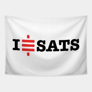 I STACK SATS Tapestry