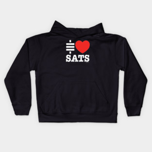 I LOVE SATS (dark) Kids Hoodie