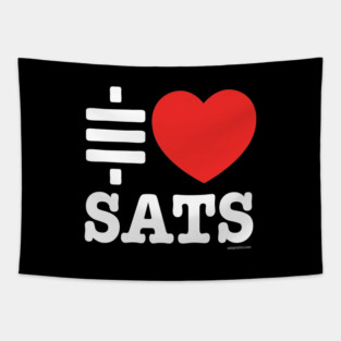 I LOVE SATS (dark) Tapestry