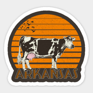 Arkansas Cow Sticker