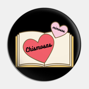 Mimosas and Chismosas Book Club Design Pin
