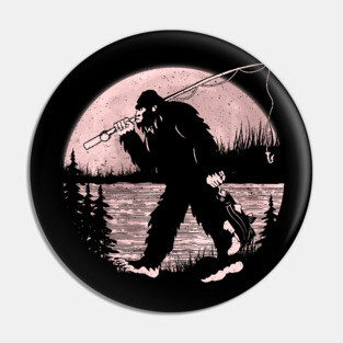 Bigfoot Fishing Pin