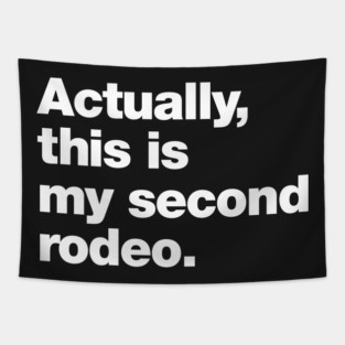 Actually, this is my second rodeo. Tapestry