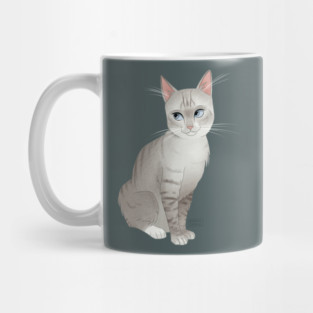 Gray Siamese Cat Mug