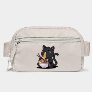 Ramen Cat Kawaii Neko Ramen Bowl Anime Black Cat Bag