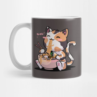 Kawaii Neko Cat Ramen Bowl Anime Otaku Color Cat Mug