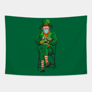 Leprechaun Bernie Sanders Mittens Meme St. Patricks Day Tapestry