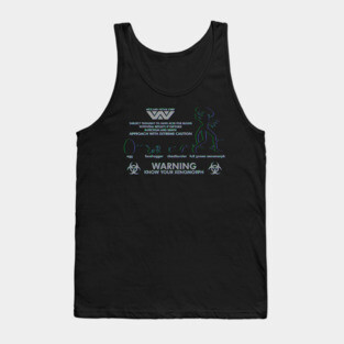 Warning Know Your Xenomorph from the 1979 movie Alien Tank Top