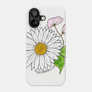 April Birth Flower - Daisy and sweet peas Phone Case