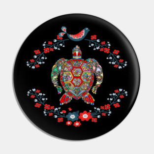 turtle flower Pin