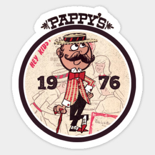 Pappy's Family Restaurant Baltimore Laurel Retro 70s 80s Sticker