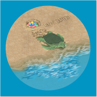 Easter Sea Turtle Posters and Art