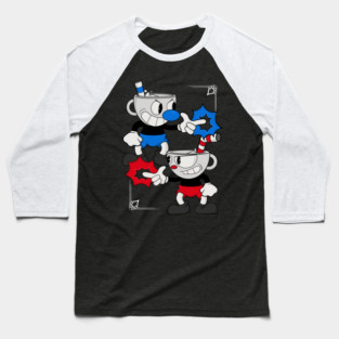Cuphead Design - Dark Baseball T-Shirt