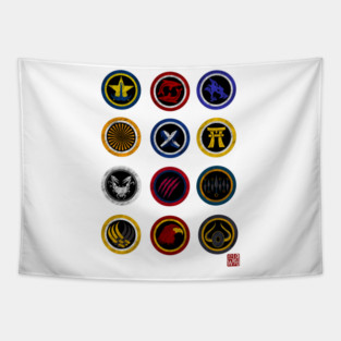 Samurai Kamon Tapestry