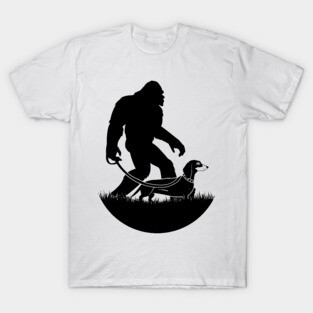 Bigfoot Walking Dachshund T-Shirt