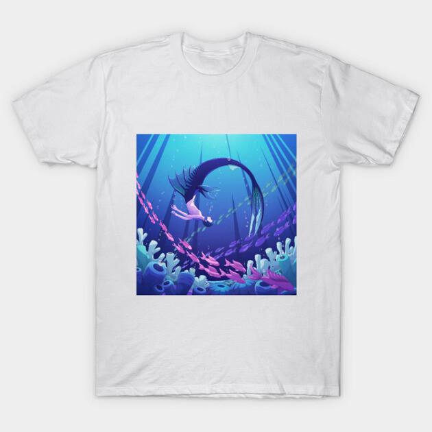 Underwater T-Shirt by Camila Illustration