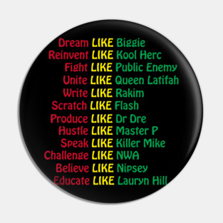 Hip Hop Tribute Pin