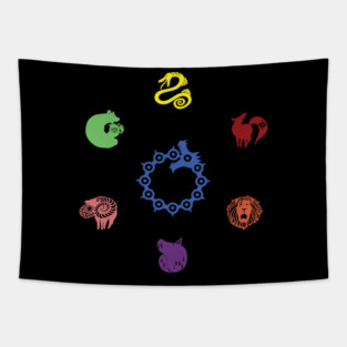 seven deadly sins Logos Tapestry