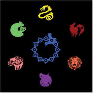 seven deadly sins Logos Posters and Art