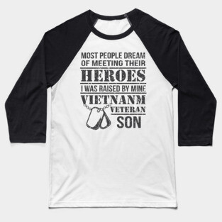 Vietnam Veteran Son - Vietnam Veteran Papa Baseball T-Shirt