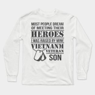 Vietnam Veteran Son - Vietnam Veteran Papa Long Sleeve T-Shirt