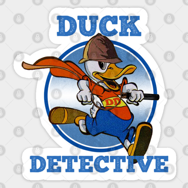 Duck Detective Vintage Retro Cartoon Comic Vibe Sticker by Joaddo