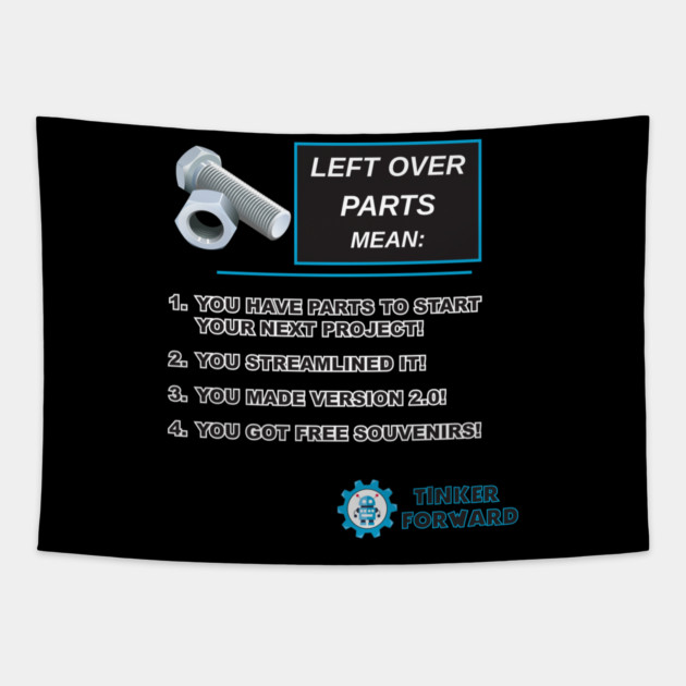 Left Over Parts Mean Tapestry by Tinker Forward Store