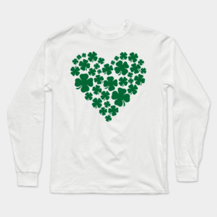 Shamrock Heart - St Paddys Long Sleeve T-Shirt