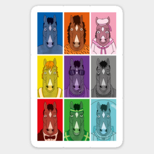 Bojack Horseman Colors Sticker