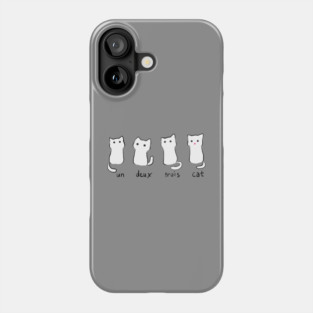 Un Deux Trois Cat Phone Case