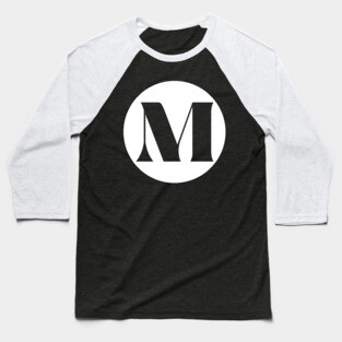 M (Letter Initial Monogram) Baseball T-Shirt
