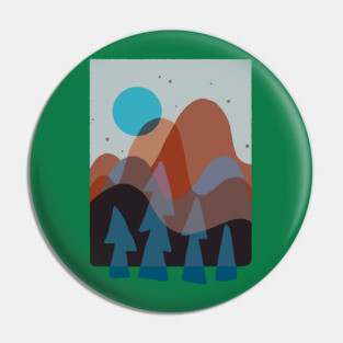 Funky forest Pin