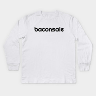 Basic Baconsale Logo - Black Kids Long Sleeve T-Shirt