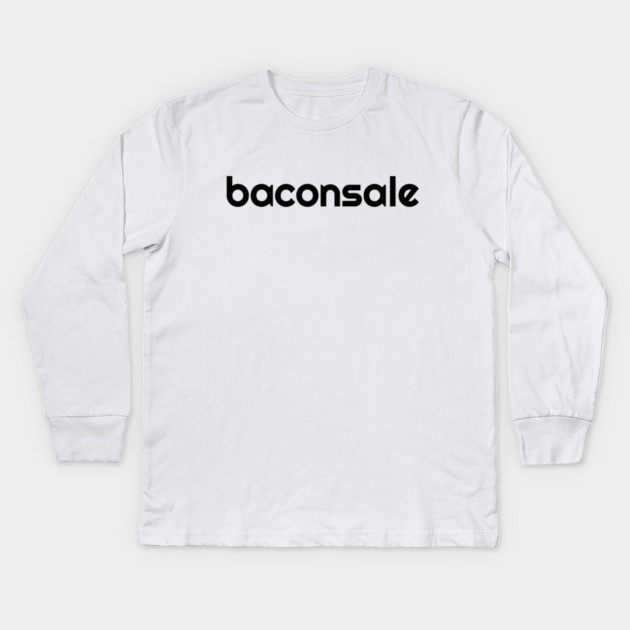 Basic Baconsale Logo - Black Kids Long Sleeve T-Shirt by baconsale