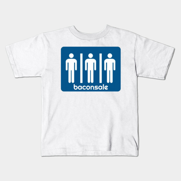 Blue Bathroom Baconsale Boys Kids T-Shirt by baconsale