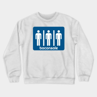 Blue Bathroom Baconsale Boys Crewneck Sweatshirt