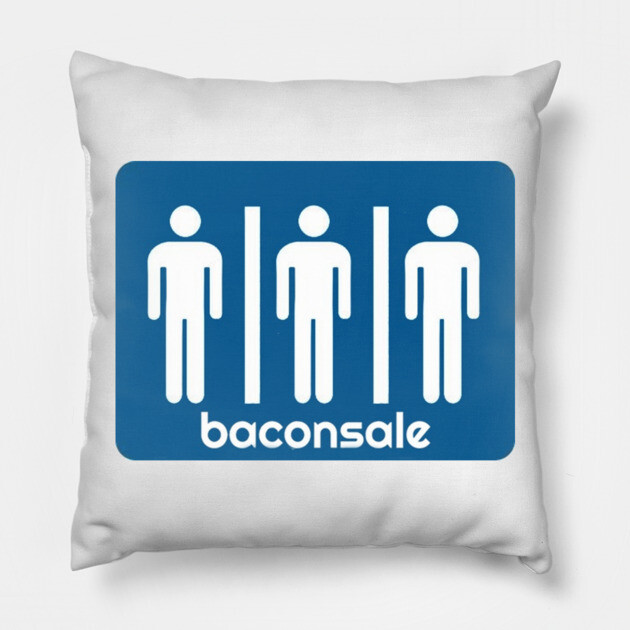 Blue Bathroom Baconsale Boys Pillow by baconsale