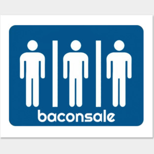 Blue Bathroom Baconsale Boys Posters and Art