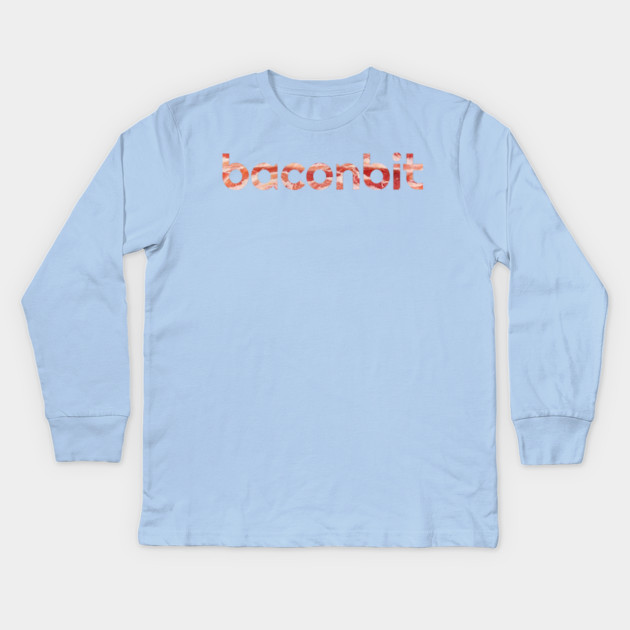 BaconBit - Bacon Print Kids Long Sleeve T-Shirt by baconsale