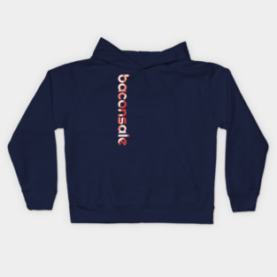 Vertical Bacon Print Baconsale Kids Hoodie
