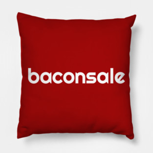 Baconsale - white logo Pillow