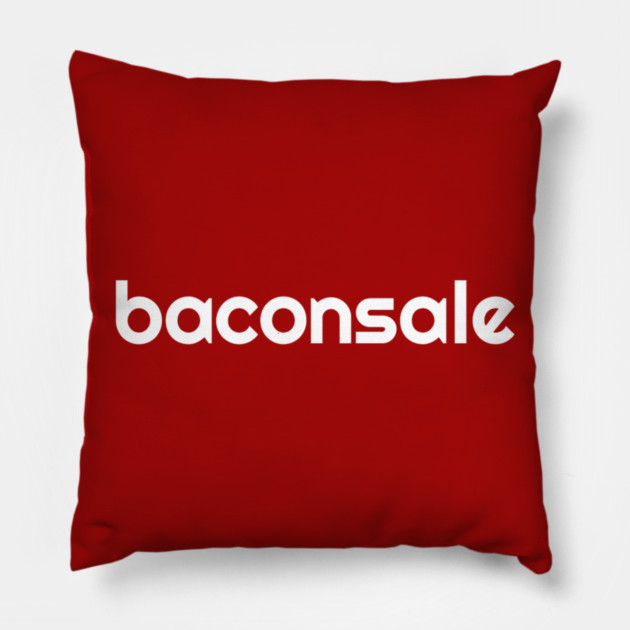 Baconsale - white logo Pillow by baconsale