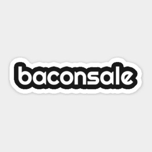 Baconsale - white logo Sticker