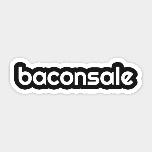 Baconsale - white logo Sticker by baconsale