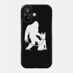 Bigfoot Walking Belgian Malinois Phone Case